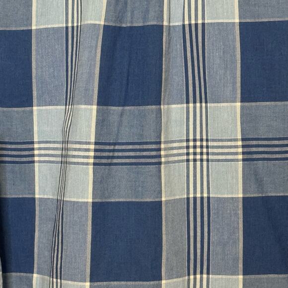 J Crew Size Medium Blue Plaid Re-Imagined Long Sleeve Button Down Shirt - Picture 8 of 8